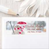 Schneemann mit Weihnachtsmannmütze Urlaub (Insitu)