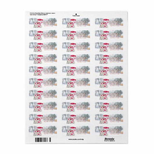 Schneemann mit Weihnachtsmannmütze Urlaub (Vorne)