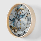 Schneemann mit Weihnachtsschrei Uhr (Winkel)