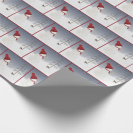 Schneemann mit Weihnachtsstar Geschenkpapier