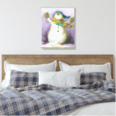 Schneemann mit Winter Mittens Leinwanddruck (Insitu (Schlafzimmer))