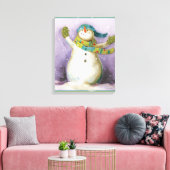 Schneemann mit Winter Mittens Leinwanddruck (Insitu (Wohnzimmer))