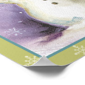 Schneemann mit Winter Mittens Poster (Ecke)