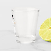 Schneemann mit Zylinder Schnapsglas (Rechts)
