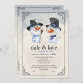 Schneemann-Miteinladung Einladung (Vorne/Hinten)