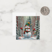 Schneemann Mitteilungskarte (Vorderseite/Rückseite Beispiel)