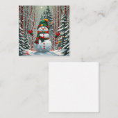 Schneemann Mitteilungskarte (Vorne/Hinten)