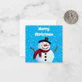 Schneemann Mitteilungskarte (Vorderseite/Rückseite Beispiel)