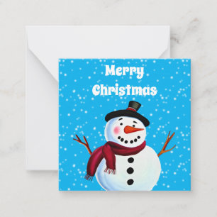 Schneemann Mitteilungskarte