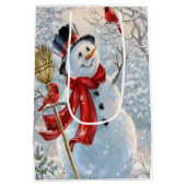 Schneemann Mittlere Geschenktüte (Rückseite)