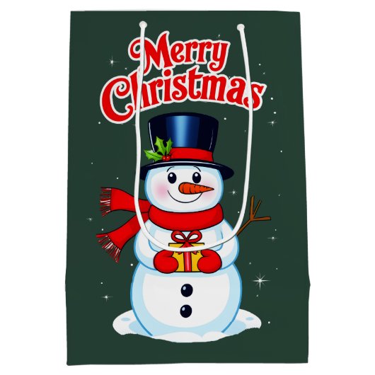 Schneemann Mittlere Geschenktüte (Rückseite)