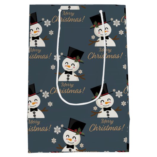 Schneemann Mittlere Geschenktüte (Rückseite)