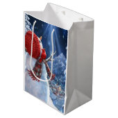 Schneemann Mittlere Geschenktüte (Vorderseite Schrägansicht)