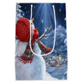 Schneemann Mittlere Geschenktüte (Rückseite)
