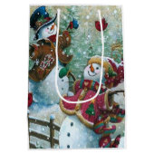 Schneemann Mittlere Geschenktüte (Rückseite)