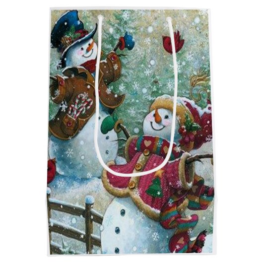 Schneemann Mittlere Geschenktüte (Rückseite)