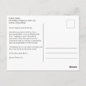 Schneemann Modern Family Weihnachtskarte Postkarte (Rückseite)