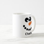 Schneemann-Monogramm Kaffeetasse (VorderseiteRechts)