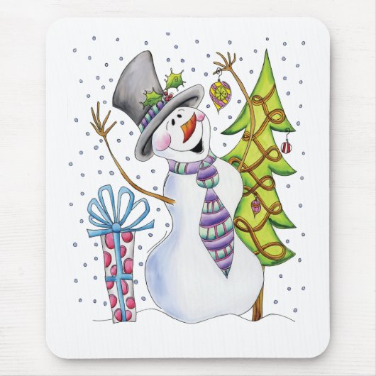 Schneemann Mousepad (Vorne)