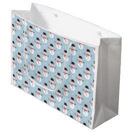 Schneemann-Muster Große Geschenktüte