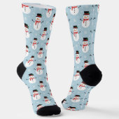 Schneemann-Muster Socken (Gewinkelt)