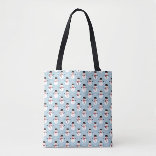 Schneemann-Muster Tasche (Vorderseite)