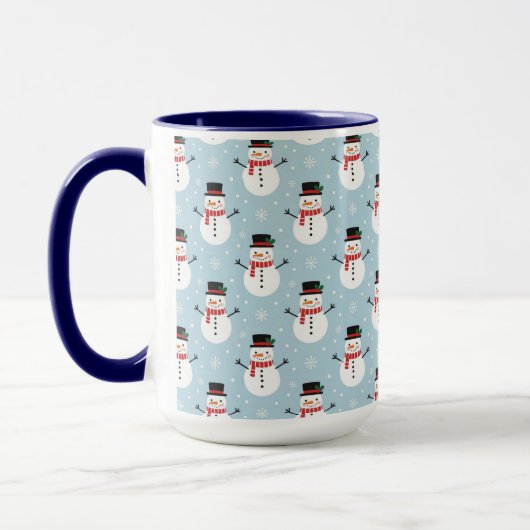 Schneemann-Muster Tasse (Links)