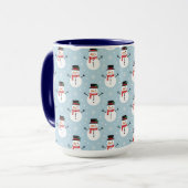 Schneemann-Muster Tasse (Vorderseite Links)