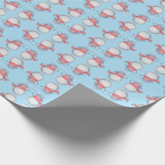 Schneemann-Musterpapier Geschenkpapier (Ecke)