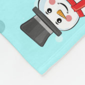 Schneemann nahtloses Muster Fleecedecke (Ecke)
