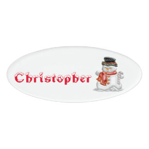 Schneemann Namenschild