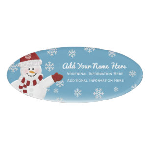 Schneemann-Namensschild Namenschild