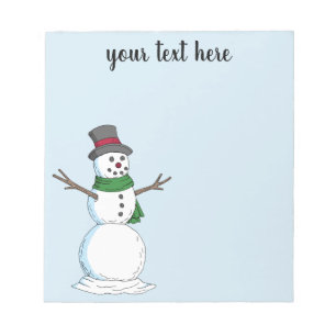Schneemann Notizblock