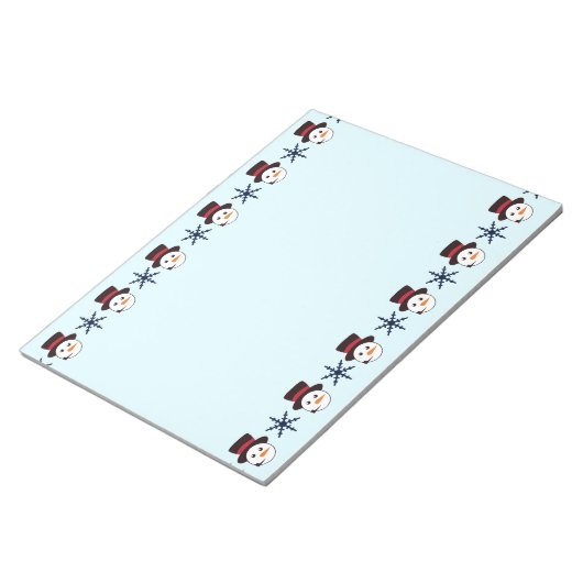 Schneemann Notizblock (angewinkelt)