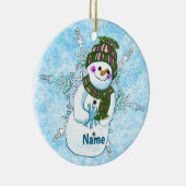 Schneemann-Oma-Schmuck Keramik Ornament (Rechts)