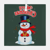 Schneemann Ornament Aus Glas (Rückseite)