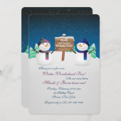 Schneemann paart Einladung (Vorne/Hinten)