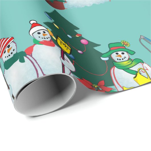 Schneemann-Packpapier 15c Geschenkpapier (Rolleneckpunkt)