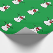 Schneemann-Papier Geschenkpapier (Ecke)