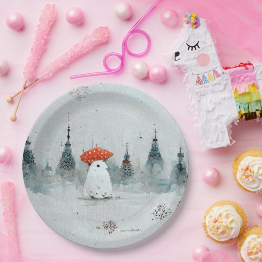 Schneemann Papier Teller für Weihnachten Partys. (Party)