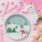 Schneemann-Papierteller Pappteller (Party)
