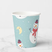 Schneemann Pappbecher (Rückseite)
