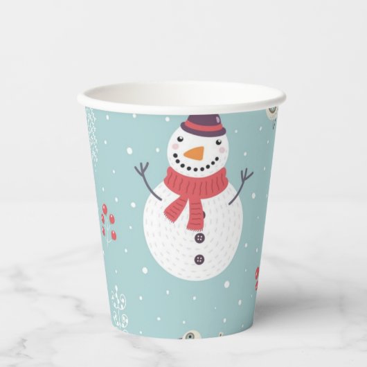 Schneemann Pappbecher (Vorderseite)