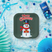 Schneemann Pappteller (Party)