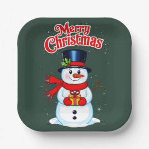 Schneemann Pappteller