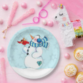 Schneemann Pappteller (Party)