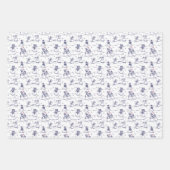 Schneemann-Paradetoile - blau-grün Geschenkpapier Set (Vorderseite 3)