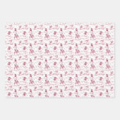 Schneemann-Paradetoile - blau-grün Geschenkpapier Set (Vorderseite 2)