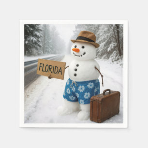 Schneemann per Anhalter nach Florida Serviette
