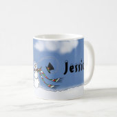 Schneemann Personalisierte Weihnachtszeit Tasse (VorderseiteRechts)